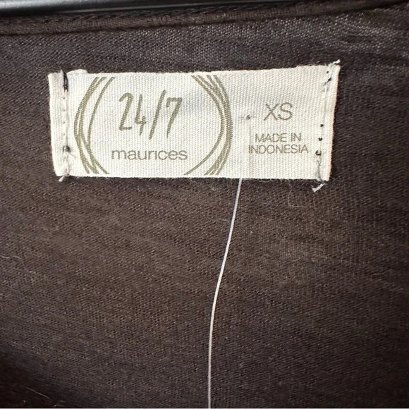 Maurice's 24/7 Henley top. Black. Nwt. Size XS - Picture 7 of 7